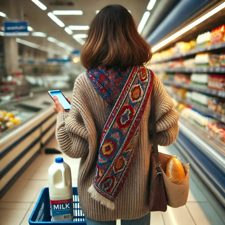 Shopping in a supermarket